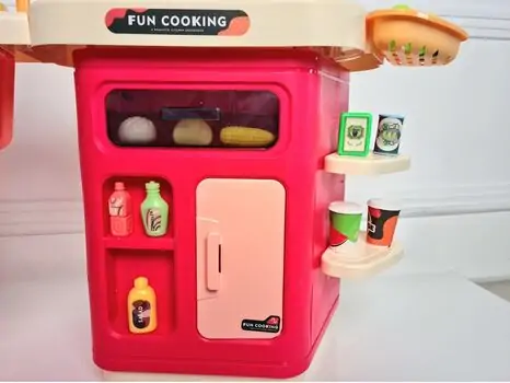 Light Luxury Kitchen Set Red Toy For Kids 868B ფუნქციური საბავშვო სამზარეულო, 3 image