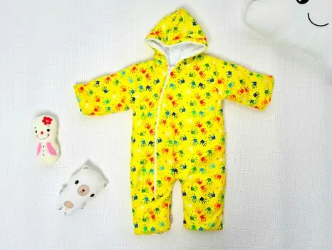 Baby Jacket Hand Print MuratBaby 1005 საბავშვო ქურთუკი YELLOW