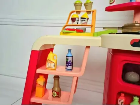 Light Luxury Kitchen Set Red Toy For Kids 868B ფუნქციური საბავშვო სამზარეულო, 2 image