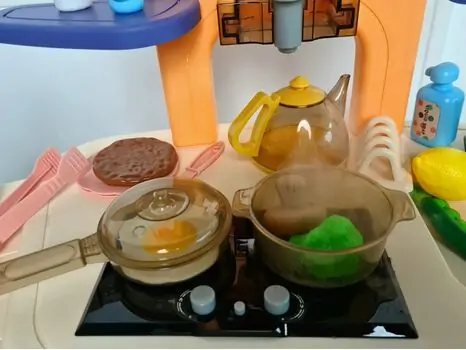 Light Luxury Kitchen Set Blue Toy For Kids 868A ფუნქციური საბავშვო სამზარეულო, 7 image