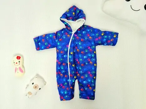 Baby Jacket Hand Print MuratBaby 1005 საბავშვო ქურთუკი BLUE