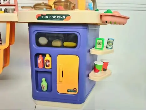 Light Luxury Kitchen Set Blue Toy For Kids 868A ფუნქციური საბავშვო სამზარეულო, 4 image