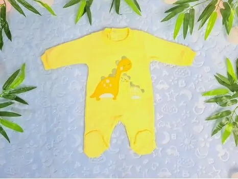 Lovely Dino "Mummy Is Big" Maibella Yellow 26-553 საბავშვო რომპერი