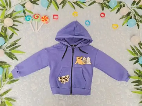 Bear Friends Hoodie  ALG 623611 საბავშვო გრძელ მკლავიანი ჰუდი Purple