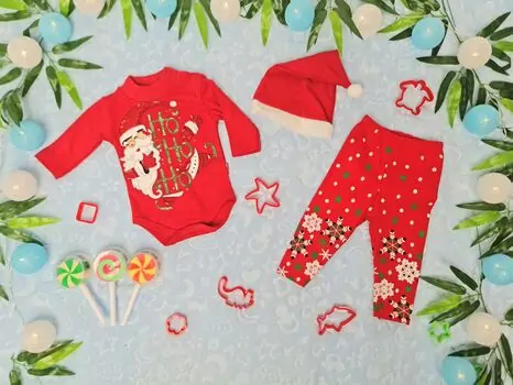 Ho, Ho, Ho! Christmas 3in1 Set 9509 ჩვილის სამოსის ნაკრები