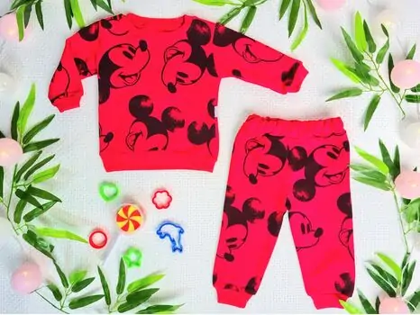 Mickey Mouse Set MURATBABY Red 7230 საბავშვო ტანსაცმლის ნაკრები