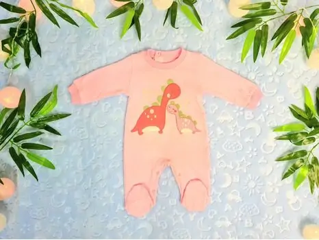 Lovely Dino "Mummy Is Big" Maibella Pink 26-553 საბავშვო რომპერი