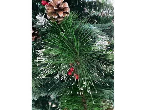 Christmas Tree With Pine Cones And Berries 180 CM ნაძვის ხე დათოვლილი ბოლოებით გირჩით და კენკრით (OT024), 18 image