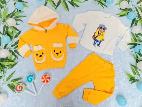 Summer Lover Bear 2IN1 SET 40372 საბავშვო სპორტული სამეული Yellow