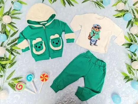 Summer Lover Bear 2IN1 SET 40372 საბავშვო სპორტული სამეული Green