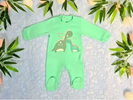 Lovely Dino "Mummy Is Big" Maibella Green 26-553  საბავშვო რომპერი