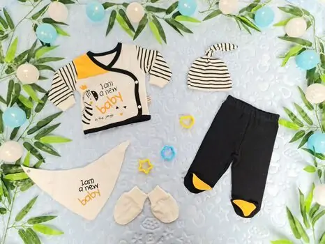 I am a Zebra Baby 5in1 Set Maibella 26-412 ჩვილის სამოსის ნაკრები