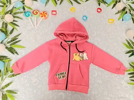 Bear Friends Hoodie  ALG 623611 საბავშვო გრძელ მკლავიანი ჰუდი Pink