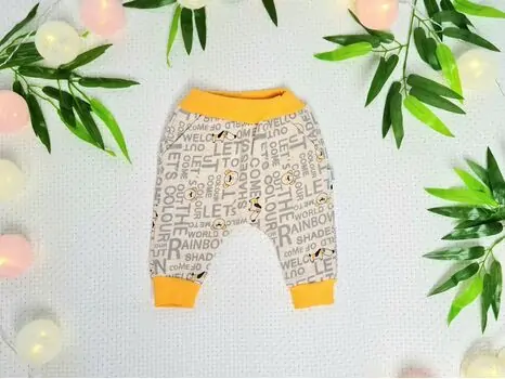 Puan Baby Lovely Dog & Bear 4917 Yellow ჩვილის შარვალი