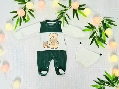Lovely Bear Romper Maibella Green 26-556 საბავშვო რომპერი