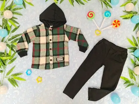 Burberry 2IN1 SET 13190 საბავშვო სამოსის ნაკრები Green