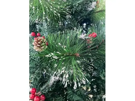 Christmas Tree With Pine Cones And Berries 180 CM ნაძვის ხე დათოვლილი ბოლოებით გირჩით და კენკრით (OT024), 23 image