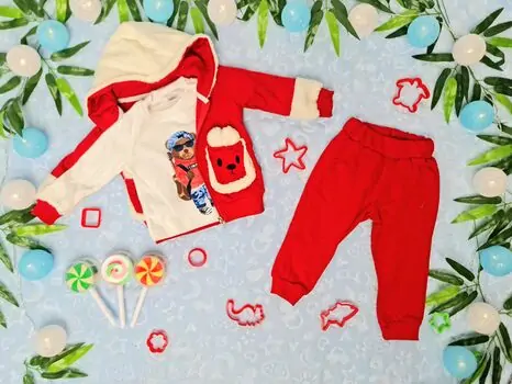 Summer Lover Bear 2IN1 SET 40372 საბავშვო სპორტული სამეული Red