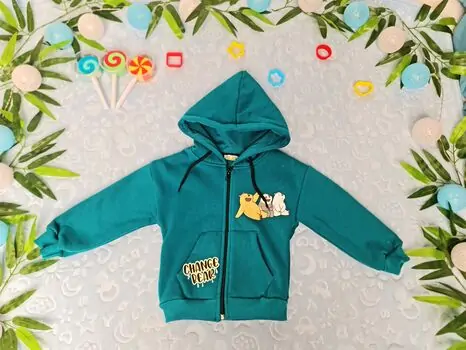 Bear Friends Hoodie  ALG 623611 საბავშვო გრძელ მკლავიანი ჰუდი Dark Green