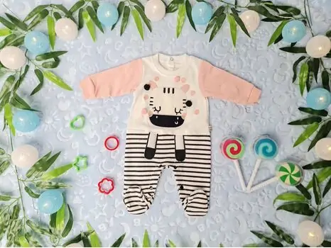 Zebra Baby Romper 19-213 Maibella Beige საბავშვო რომპერი