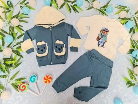 Summer Lover Bear 2IN1 SET 40372 საბავშვო სპორტული სამეული Blue