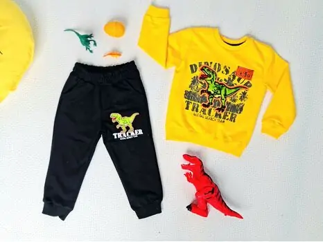 Dinosaur Tracker 2IN1 SET ALG 223448 Yellow საბავშვო სპორტული ორეული