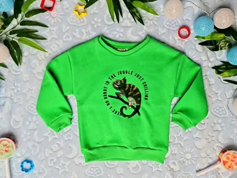 chameleon In The Jungle ALG Green 223550 საბავშვო გრძელ მკლავიანი მაისური