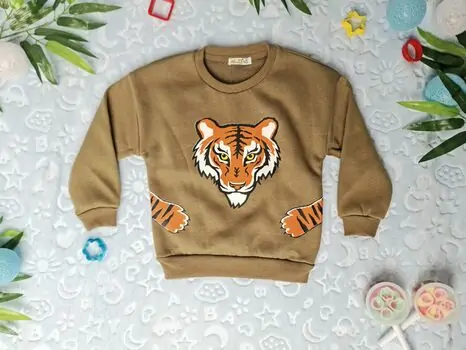 Sweater For Baby Tiger ALG 223629 Beige გრძელ მკლავიანი მაისური