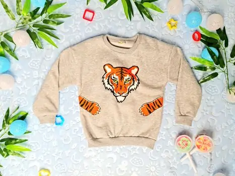 Sweater For Baby Tiger ALG 223629 Silver გრძელ მკლავიანი მაისური