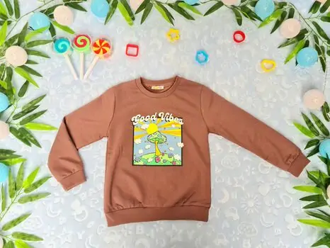 Good Vibes ALG 623475 Brown გრძელ მკლავიანი მაისური
