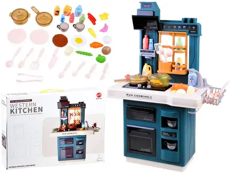 Western Kitchen Set Green 858A ფუნქციური საბავშვო სამზარეულო, 8 image