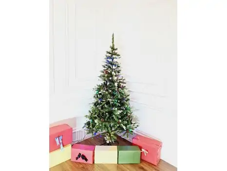 Christmas Tree With Pine Cones And Berries საახალწლო ნაძვის ხე დათოვლილი ბოლოებით, კენკრით და გირჩით 180 სმ (OT640)