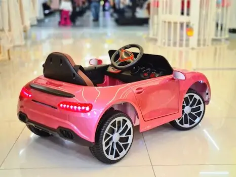 Tesla For Kids Pink - ელექტრო მანქანა ტყავის სავარძლით, 2 image