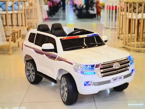 Toyota Land Cruiser For Kids White - საბავშვო ელექტრო მანქანა