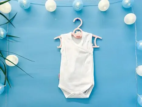 Newborn Baby Bodysuit ATES BABY ჩვილის ბოდე 3247 white