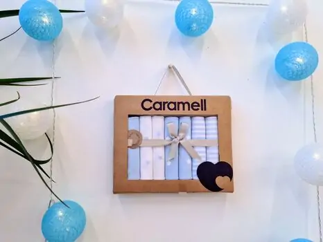 Caramell newborn baby handkerchief ახალშობილის პირსაწმენდი 9030