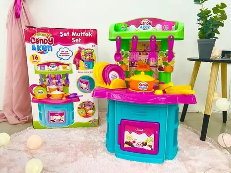 Dede 01505 CANDY & KEN CHEF KITCHEN SET სათამაშო სამზარეულო აქსესუარებით, 3 image