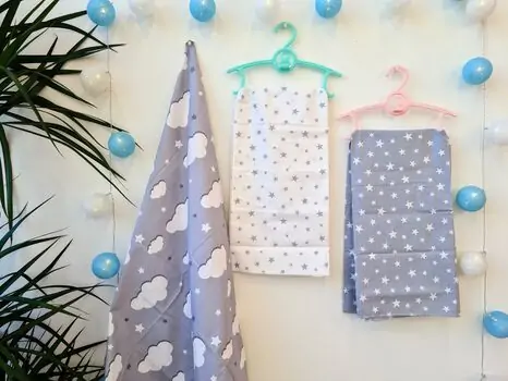 Caramell newborn baby blanket ახალშობილის გასახვევი 9035 grey