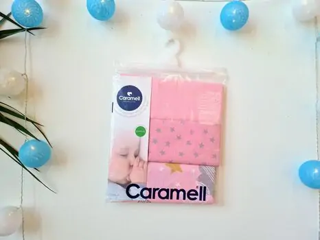 Caramell newborn baby blanket ახალშობილის გასახვევი 9035 pink, 2 image