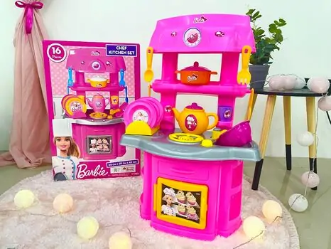 Dede 01503 CHEF KITCHEN BARBIE სათამაშო სამზარეულო აქსესუარებით, 2 image