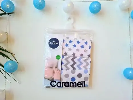 Caramell newborn baby blanket ახალშობილის გასახვევი 9035 blue, 2 image
