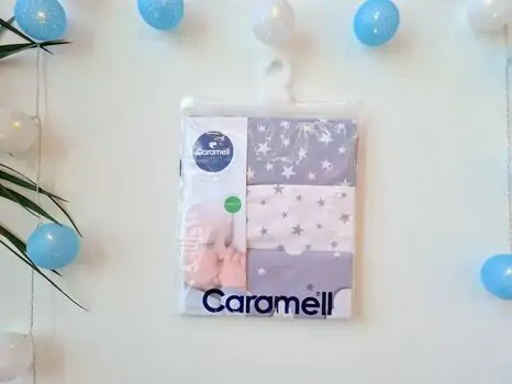 Caramell newborn baby blanket ახალშობილის გასახვევი 9035 grey, 2 image