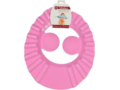 Bebekevi Bath Shampoo Hat Pink 1064 წყლისგან დამცავი ქუდი, 2 image