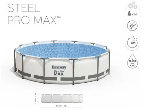 Bestway 5618W-Steel Pro Max Pool Set კარკასული აუზი ფილტრით, 5 image