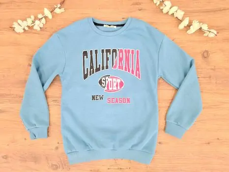 CALIFORNIA ALG 823472 light blue გრძელ მკლავიანი მაისური