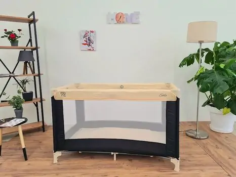 Cangaroo Folding cot Solo beige საბავშვო ერთ დონიანი საწოლ-მანეჟი, 2 image