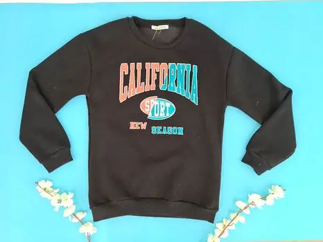 CALIFORNIA ALG 823472 Black გრძელ მკლავიანი მაისური