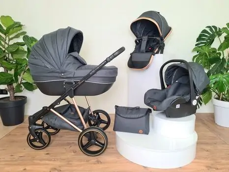 Cangaroo Baby Stroller 4 in 1 Florence Black საბავშვო ეტლის კომპლექტი