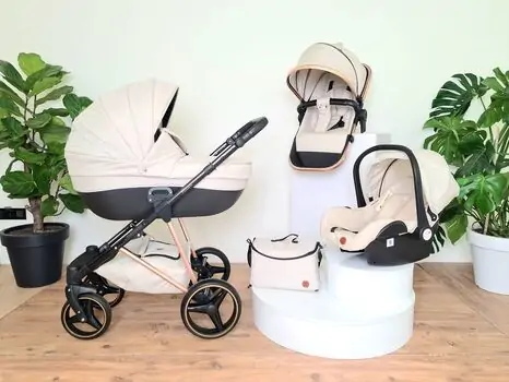 Cangaroo Baby Stroller 4 in 1 Florence beige საბავშვო ეტლის კომპლექტი