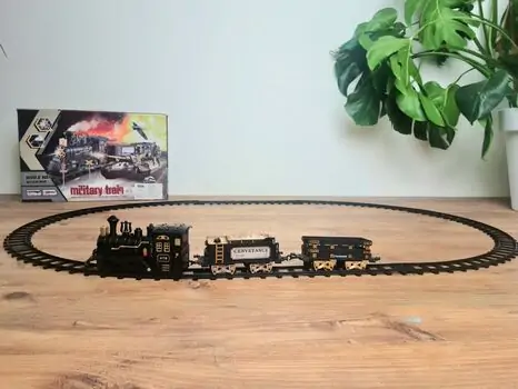 Military Train With Sound And Light 6668-1 სამხედრო მატარებლის ნაკრები, 3 image
